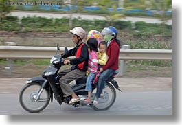 asia, bicycles, bikes, families, hanoi, horizontal, people, vietnam, photograph