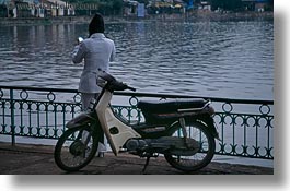 asia, bikes, hanoi, horizontal, mirrors, motorcycles, people, vietnam, womens, photograph