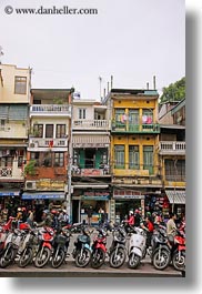 asia, buildings, hanoi, motorcycles, vertical, vietnam, photograph