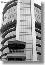 asia, black and white, buildings, hanoi, shorts, tall, vertical, vietnam, photograph