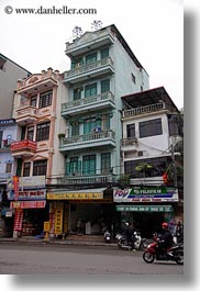 asia, buildings, colorful, hanoi, stacked, vertical, vietnam, photograph