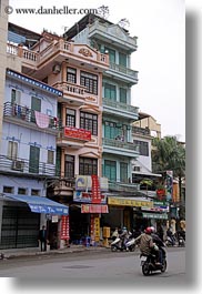 asia, buildings, colorful, hanoi, stacked, vertical, vietnam, photograph