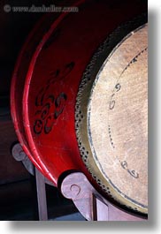 asia, confucian temple literature, drums, hanoi, vertical, vietnam, photograph