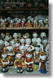 asia, confucian temple literature, figurines, hanoi, vertical, vietnam, photograph
