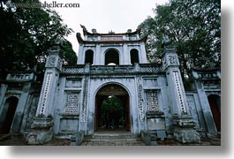 asia, buildings, confucian temple literature, entry, hanoi, horizontal, main, vietnam, photograph