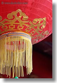 asia, confucian temple literature, hanoi, lanterns, red, vertical, vietnam, photograph