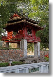 asia, confucian temple literature, hanoi, pagoda, stilted, vertical, vietnam, photograph