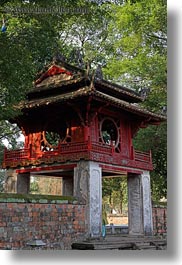asia, confucian temple literature, hanoi, pagoda, stilted, vertical, vietnam, photograph