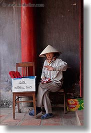 asia, confucian temple literature, hanoi, people, sitting, vertical, vietnam, womens, photograph