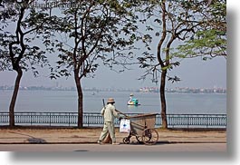 asia, hanoi, horizontal, lakes, people, trees, vietnam, photograph