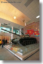 american, asia, green, hanoi, military history museum, tanks, vertical, vietnam, photograph