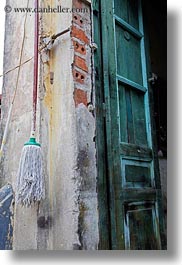 asia, brooms, doors, hanoi, old, vertical, vietnam, photograph