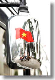asia, flags, hanoi, reflections, vertical, vienam, vietnam, photograph