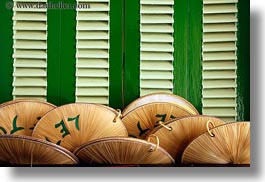asia, green, hanoi, horizontal, shutters, vietnam, wicker, windows, photograph