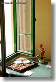 asia, flowers, hanoi, red, vertical, vietnam, windows, photograph