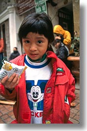 asia, childrens, girls, hanoi, micky mouse, people, shirts, vertical, vietnam, photograph