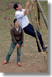 asia, couples, hanoi, people, swings, vertical, vietnam, photograph