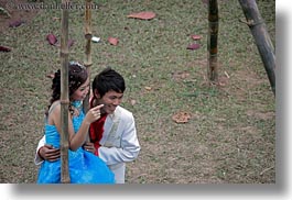 asia, couples, hanoi, horizontal, people, swings, vietnam, wedding, photograph