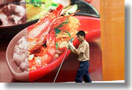 asia, cleaning, hanoi, horizontal, janitor, men, people, shrimp, vietnam, photograph