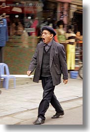 asia, hanoi, men, people, vertical, vietnam, walking, yawning, photograph