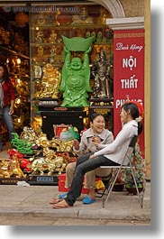 asia, hanoi, laughing, people, vertical, vietnam, womens, photograph