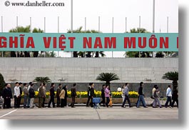 asia, hanoi, horizontal, lines, people, presidential palace, vietnam, photograph