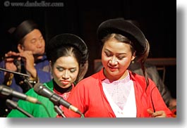 asia, hanoi, horizontal, musicians, puppet theater, vietnam, womens, photograph