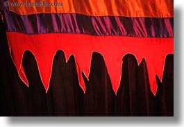 asia, fabrics, hanoi, horizontal, puppet theater, red, vietnam, photograph