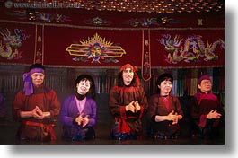 asia, hanoi, horizontal, puppet theater, puppeteers, vietnam, water, photograph