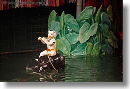 asia, hanoi, horizontal, puppet theater, puppets, vietnam, water, photograph