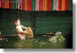 asia, hanoi, horizontal, puppet theater, puppets, vietnam, water, photograph