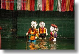 asia, hanoi, horizontal, puppet theater, puppets, vietnam, water, photograph