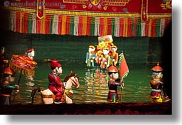 asia, hanoi, horizontal, puppet theater, puppets, vietnam, water, photograph