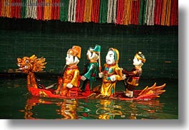 asia, hanoi, horizontal, puppet theater, puppets, vietnam, water, photograph