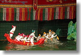 asia, hanoi, horizontal, puppet theater, puppets, vietnam, water, photograph