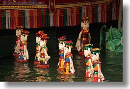 asia, hanoi, horizontal, puppet theater, puppets, vietnam, water, photograph