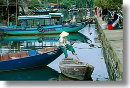 asia, boats, fishing, hoi an, horizontal, vietnam, womens, photograph