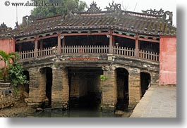 asia, bridge, buildings, hoi an, horizontal, japanese, vietnam, photograph