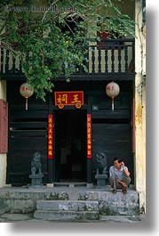 asia, buildings, fancy, hoi an, people, vertical, vietnam, photograph