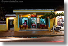 asia, buildings, hoi an, horizontal, nite, restaurants, slow exposure, vietnam, photograph