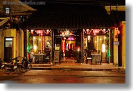 asia, buildings, hoi an, horizontal, long exposure, nite, restaurants, vietnam, photograph