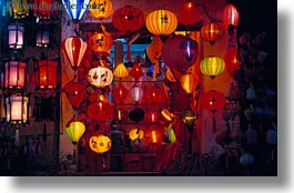 asia, hoi an, horizontal, lanterns, stores, vietnam, photograph