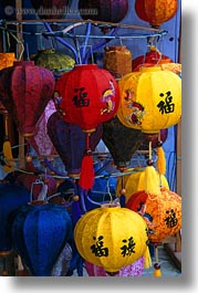 asia, hoi an, lanterns, stores, vertical, vietnam, photograph