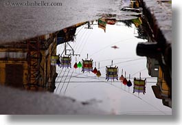 asia, hoi an, horizontal, lanterns, puddle, reflections, vietnam, photograph