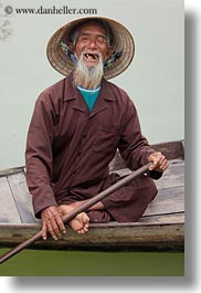 asia, beards, boats, hoi an, men, old, people, vertical, vietnam, photograph