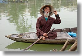 asia, beards, boats, hoi an, horizontal, men, old, people, vietnam, photograph