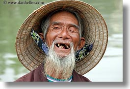 asia, beards, boats, hoi an, horizontal, men, old, people, vietnam, photograph