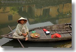 asia, boats, fishing, hoi an, horizontal, old, people, vietnam, womens, photograph