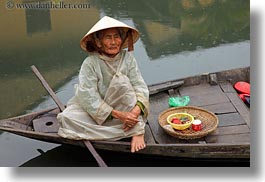 asia, boats, fishing, hoi an, horizontal, old, people, vietnam, womens, photograph