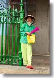 asia, gates, green, hoi an, people, vertical, vietnam, womens, photograph